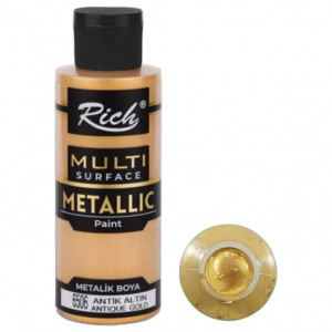Vopsea acrilica multisuprafete metalizata 120ml Rich MSM-120 - Img 5