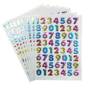 Abtibild cifre de 1,2cm 10/set 9,8x13,2cm E163