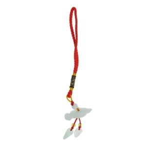 Amuleta Feng Shui - Ruy din jad 14cm rosu/alb