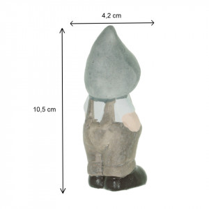 Baiat cu caciula spiridus din ceramica 4,2x3,5x10,5cm DD61529 - Img 2