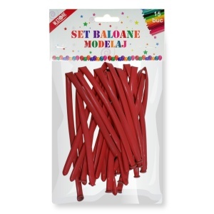Balon pentru modelare rosu 28cm 15/set 015851