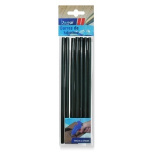 Baton silicon negru 1,1x18cm pentru pistol silicon mare 4/set B53263