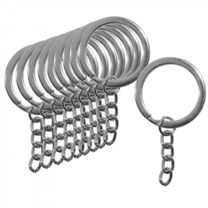 Baza breloc cu zale argintiu inchis 5x2,5cm 10/set - Img 1