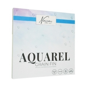 Bloc acuarela Aquarel Grain Fin 15x15cm 300g 20 file Nassau AR0331/GE