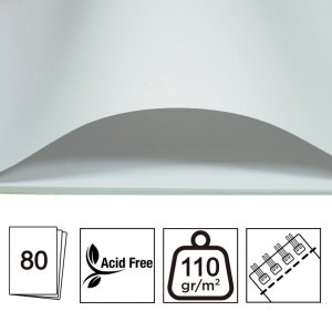 Bloc desen cu spira si coperta neagra A4 110g 80 file Artix PB345 - Img 2