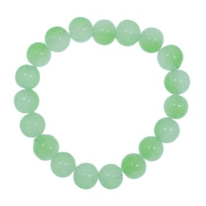 Bratara margele sticla rotunde verde degrade lucios 10mm pe elastic