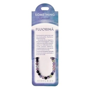 Bratara pietre semipretioase Fluorina 6,5mm pe fir elastic