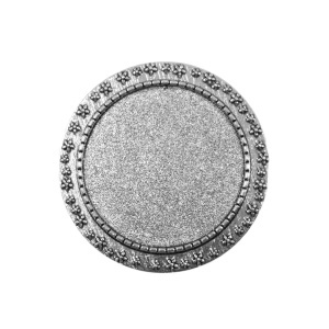 Brosa baza argintiu inchis 40mm pentru cabochon rotund 30mm B80