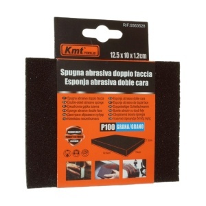 Burete abraziv granulatie 100 cu 2 fete 12,5x10x1,5cm KmtTools 9363528