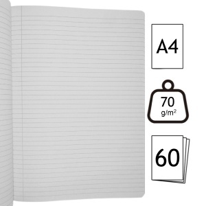 Caiet studentesc dictando coperta plastic culori diverse A4 70g 60 file KOH-I-NOOR O100406D - Img 2