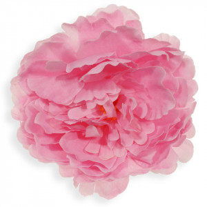 Cap bujor textil roz 11cm