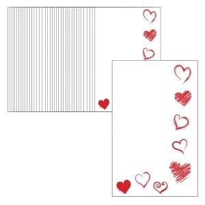 Cartonas martisor model-42 inimi 9x5,4cm 50/set