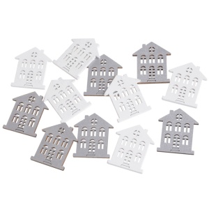 Casa placaj alb/gri 3x3,6cm 12/set Canea HIF-206768_B