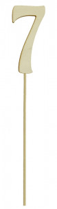 Cifra placaj pe bat 10cm - 7