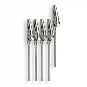 Clema crocodil argintie 8cm 5/set Meyco 65226-G - Img 1