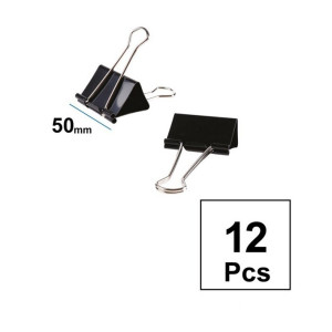 Clema otel pentru hartie 5cm 12/set MP PA482-05 negru - Img 2