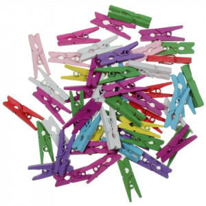 Cleste lemn 2,5cm 50/set multicolor