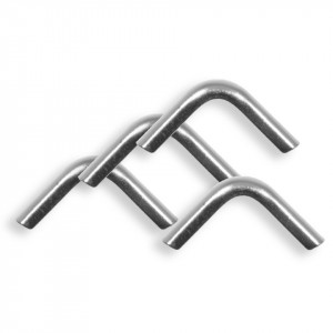 Coltar metalic plat argintiu pentru fotografii 1,4x1,4cm 4/set 366960 - Img 1