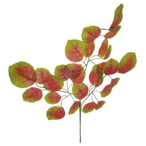 Creanga frunze magnolie rosu verde 70cm