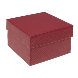 Cutie carton bijuterii dreptunghiulara rosie 9,3x8,7x5,7cm SS81A