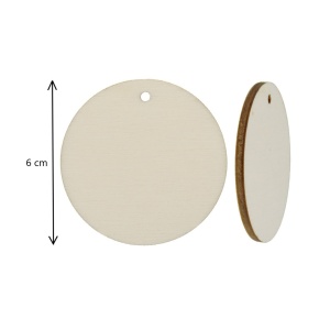 Disc placaj natur cu gaura 6cm - Img 2