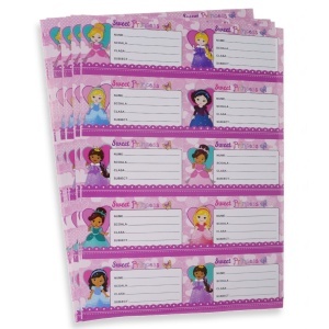 Etichete scolare autoadezive 5x9cm 10 coli x 10 buc/set printese