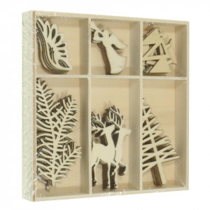 Figurine placaj Craciun-4 6-3cm 30/set DP Craft DPDN-124 - Img 1