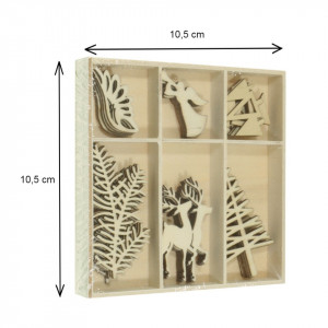 Figurine placaj Craciun-4 6-3cm 30/set DP Craft DPDN-124 - Img 2