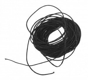 Fir bumbac cerat negru 1mm x 10m