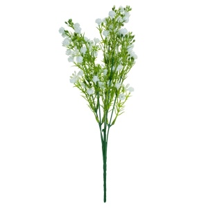 Floarea miresei plastic alba model 2 33cm 5 ramificatii