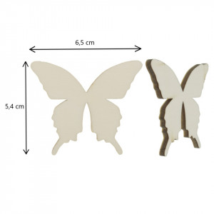 Fluture placaj model-1 6,5x5,4cm 2/set - Img 2