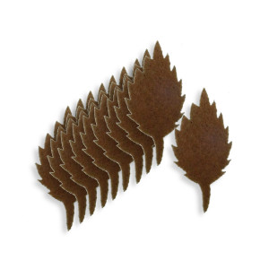 Frunza trandafir pasla maro 1,8x4cm 10/set