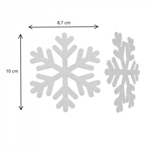Fulg pasla alb model-1 10x8,7cm 5/set - Img 2