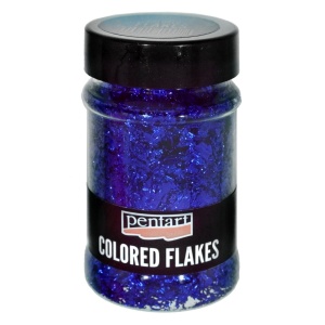 Fulgi de folie colorata albastru 1g Pentart 40102 - Img 1