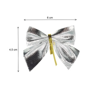 Funda Craciun argintie 6x4,5cm 12/set - Img 2