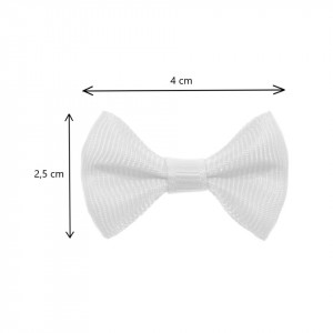 Fundita textil alba 4cm 10/set - Img 2