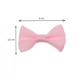 Fundita textil roz 4cm 10/set - Img 2