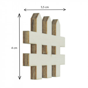 Gardut placaj 3 elemente 5,5x4cm 3/set - Img 2