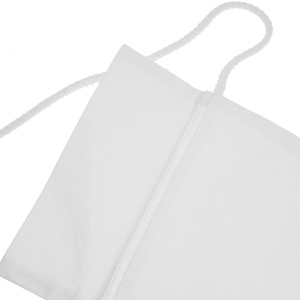Gentuta textil alba cu snur 16x20cm 41785 - Img 2