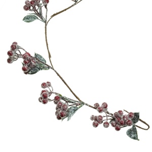 Ghirlanda sarma ninsa cu bobite polistiren rosii 110cm - Img 2