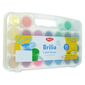 Guasa Brilia 25 culori x 20ml/set Daco CU225