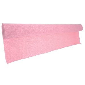 Hartie creponata floristica 50x250cm 54g/mp Colorarte roz deschis H1042