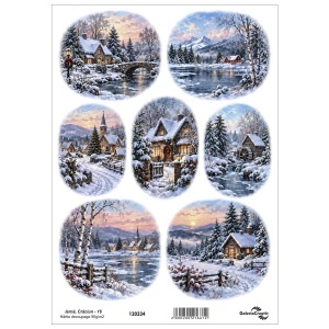 Hartie decoupage Iarna, Craciun - 16 20x27,5cm 90g