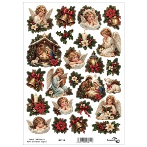 Hartie decoupage Iarna, Craciun - 6 20x27,5cm 90g