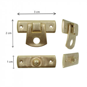 Inchizatoare aurie pentru cutie 3x2,2cm X20 2/set - Img 2