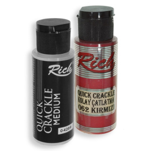 Lac crapare monocomponent si vopsea rosie 60+60ml Rich 04289/QCB-062