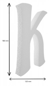 Litera polistiren dens -K- 18x12x2cm font Aladin - Img 2
