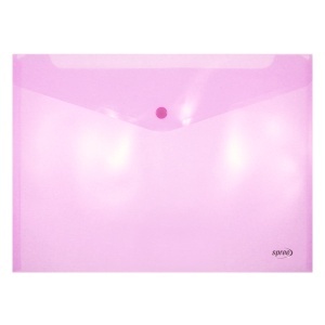 Mapa plastic transparent plic cu capsa A4 Spree roz PP75800