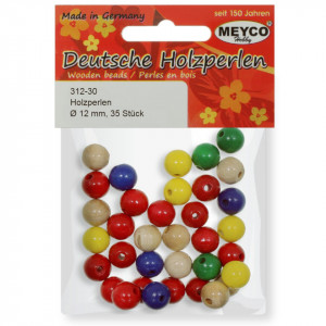 Margele lemn rotunde 12mm 35/set Meyco 312 - Img 5