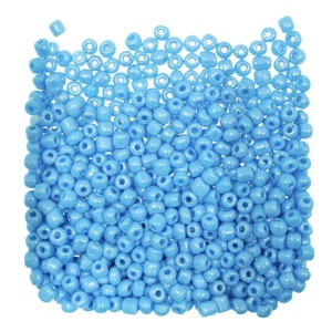 Margele nisip rotunde bleu inchis perlat 4mm 60g
